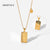 IG Style Circle Stainless Steel 18K Gold Plated Necklaces