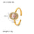 Women IG Style Octagram Circle Heart Heart Droplet Geometric Stainless Steel Zircon Inlay Rings