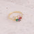 Women Little Daisy Moon Heart Copper Electroplating Rings