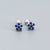 925 Sterling Silver Moderate Luxury Flower Silver Diamond Inlay Stud Earrings