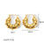 IG Style Irregular Geometric Stainless Steel Electroplating Earrings