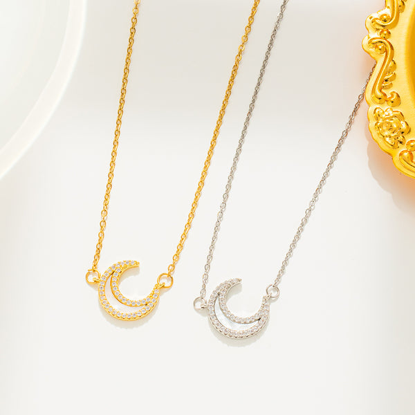 Minimalist Geometric Titanium Steel 18K Gold Plated Necklaces