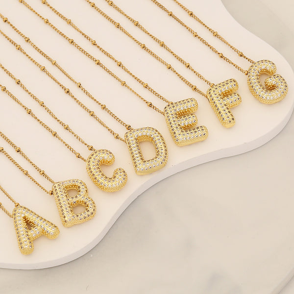 Expressive Letter Text Number Copper Electroplating Necklaces