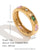 Fashion Quadrilateral Circle Geometric Stainless Steel 18K Gold Plated Rings