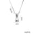 Letter Text Number Titanium Steel 18K Gold Plated Necklaces