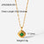 IG Style Square Circle Chain Irregular Geometric Stainless Steel 18K Gold Plated Necklaces