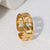 Unisex Fashion Chain Geometric Stainless Steel Electroplating Rings