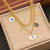 Expressive Eye Stainless Steel Oil Dripping Necklaces