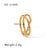 IG Style Round Geometric Stainless Steel Electroplating Rings