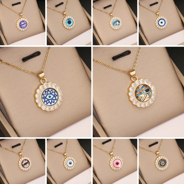 Expressive Eye Copper Electroplating Pendants