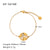 Women IG Style Circle Heart Six-Pointed Star Heart Geometric Stainless Steel Electroplating Bracelets