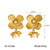 IG Style Pattern Pearl Flower Geometric Stainless Steel Electroplating Earrings