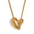 Fashion Heart Stainless Steel Electroplating Necklaces