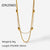 IG Style Chain Geometric Stainless Steel Electroplating Necklaces