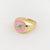 IG Style Women Diamond Metal Candy Eye Oil Dripping Rings