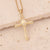 Expressive Cross Copper Zircon Inlay Pendants