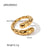 Women IG Style Textured Geometric Stainless Steel 18K Gold Plated Rings