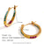 Fashion Circle Geometric Stainless Steel 18K Gold Plated Earrings