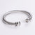 Minimalist Circle Stainless Steel Zircon Inlay Bangles