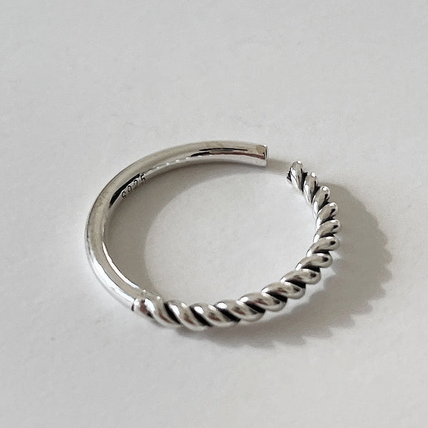 925 Sterling Silver Women Minimalist Knot Silver Silver Plating Rings