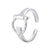 Women Moderate Luxury Letter Text Number Stainless Steel Electroplating Rings