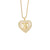 Fashion Heart Copper Diamond Inlay Pendants