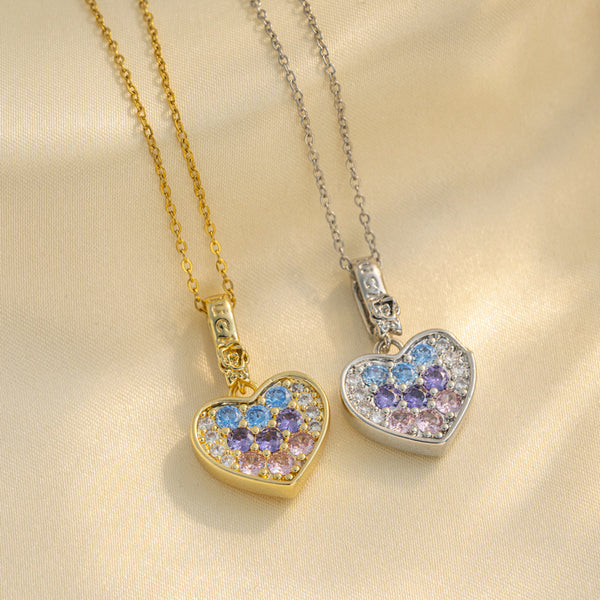 Heart Geometric Titanium Steel 18K Gold Plated Necklaces