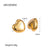 Heart Geometric Stainless Steel Electroplating Earrings