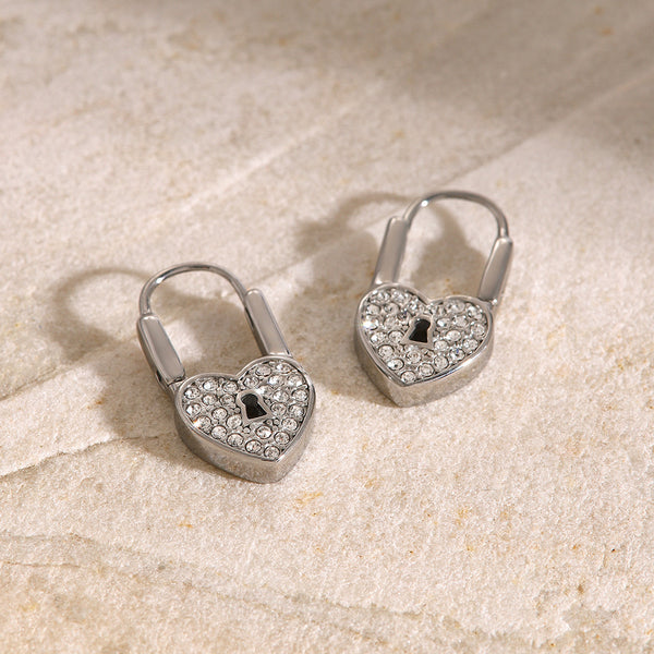 IG Style Heart Heart Stainless Steel Electroplating Earrings