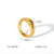 Open Ring IG Style Heart Chain Geometric Stainless Steel Electroplating Rings