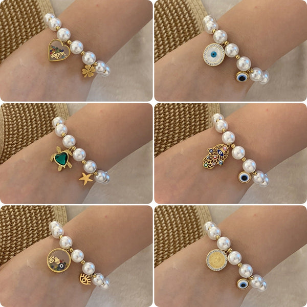 Women Eye Stainless Steel Handmade Bracelets