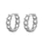 925 Sterling Silver Circle Round Geometric Silver Electroplating Earrings