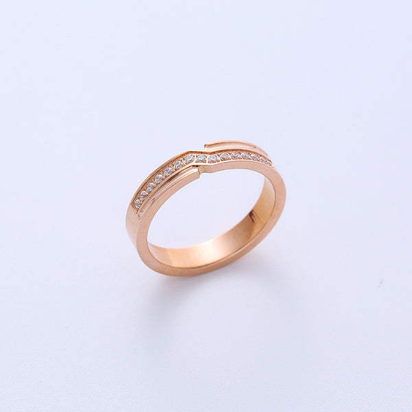 Women Metal Star Crown Crown Titanium Steel Electroplating Rings