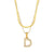 Fashion Stripe Number Text Letter Stainless Steel 18K Gold Plated Necklaces