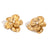 Fashion Petal Flower Stainless Steel Electroplating Stud Earrings