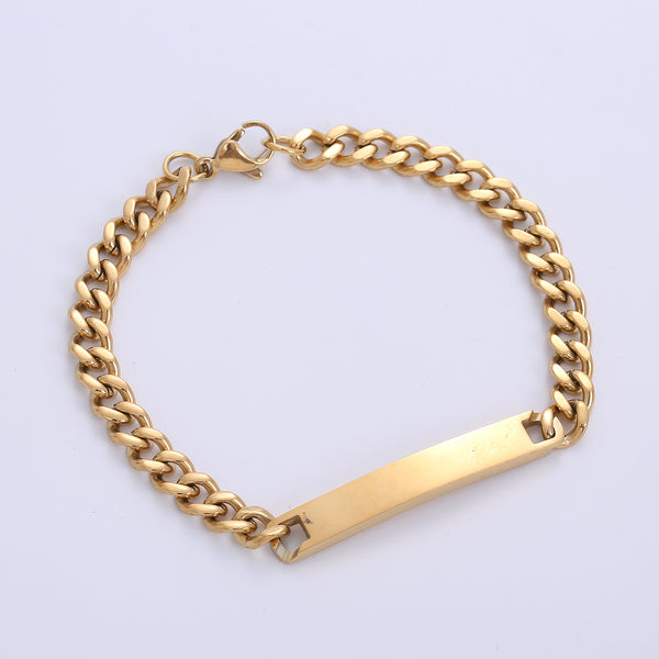 Unisex Minimalist Geometric Metal Geometric Titanium Steel Gold Plating Bracelets