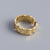 925 Sterling Silver Women Korean Geometric Irregular Silver Gold Plating Rings