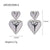 IG Style Heart Geometric Stainless Steel 18K Gold Plated Earrings