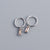 925 Sterling Silver Geometric Silver Diamond Inlay Stud Earrings