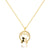 Minimalist Cat Chinese Zodiac Animal Zircon Diamond Inlay Necklaces