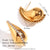 Fashion Triangle Circle Geometric Stainless Steel 18K Gold Plated Earrings