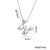 Letter Text Number Titanium Steel 18K Gold Plated Necklaces