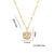 Bear Wave Titanium Steel 18K Gold Plated Necklaces