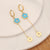 Fashion Moon Star Stainless Steel Electroplating Earrings