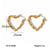 IG Style Peach Heart Geometric Stainless Steel Electroplating Earrings