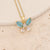 IG Style Butterfly Heart Copper Electroplating Pendants