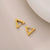 Triangle Minimalist Geometric Stainless Steel Polishing Earrings