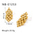 IG Style Chamfered Cube Polka Dot Hexagon Geometric Stainless Steel Electroplating Earrings