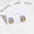 Moderate Luxury Heart Geometric Mixed Material Stud Earrings