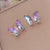 Fashion Butterfly Metal Electroplating Earrings